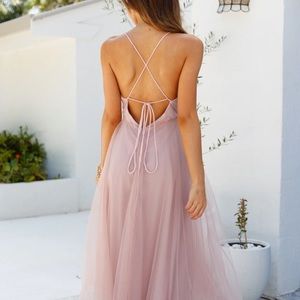 Hello Molly Kiss The Girl MIDI Dress-Blush